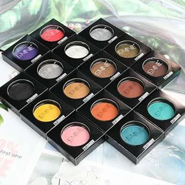 ISMINE Single Black Matte Eyeshadow Powder Palette High Pigment, Longwear, Intense Color Best Black Eyeshadow