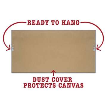 Homekor Family is The Heart of Our Home Inspirational Quotes - Framed Canvas Print Hanging Wall Decor 24 x 12