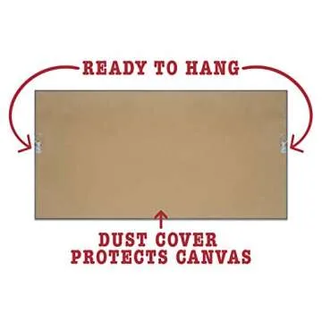 Homekor Family is The Heart of Our Home Inspirational Quotes - Framed Canvas Print Hanging Wall Decor 24 x 12