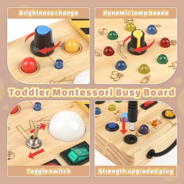 Joyreal Montessori Busy Board - Engaging Sensory Toy for Toddlers