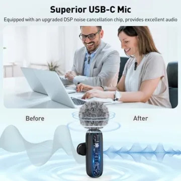 USB C Lavalier Wireless Microphone for Vlogs