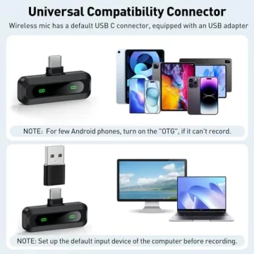 USB C Lavalier Wireless Microphone for Vlogs