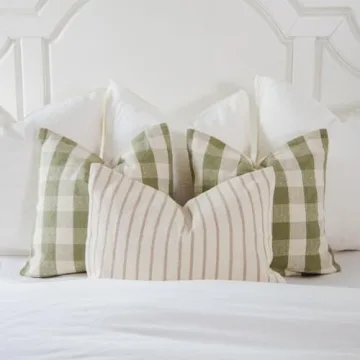 Cozy Prairie Linens Woven Pillow Cover in Pinstripe Style