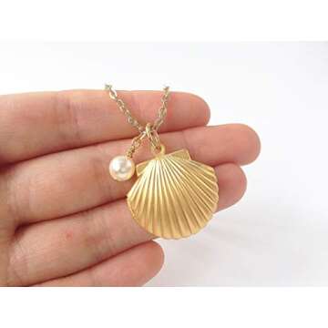 little mermaid necklace, sea shell necklace, shell locket, mermaid jewelry, mermaid necklace, secret message locket, Ariel Necklace