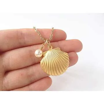 Little Mermaid Necklace - Seashell Locket Jewelry