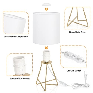 Stylish BesLowe Bedside Lamps Set of 2 for Modern Homes