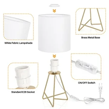 Stylish BesLowe Bedside Lamps Set of 2 for Modern Homes