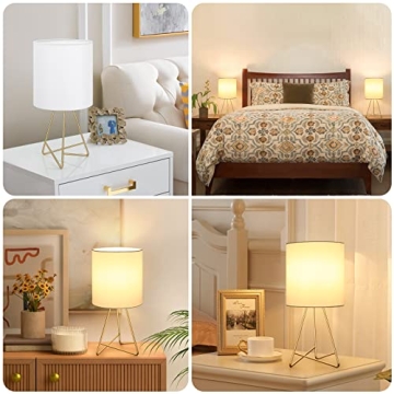 Stylish BesLowe Bedside Lamps Set of 2 for Modern Homes