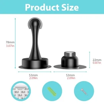 I-EASYDWW Magnetic Door Stoppers No Drilling Stainless Steel