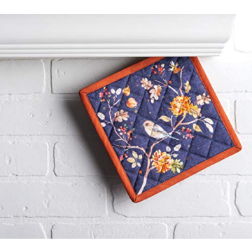 Maison d'Hermine Exquisite Pot Holders Set - 100% Cotton Heat Resistant Potholders with Loops for Th...