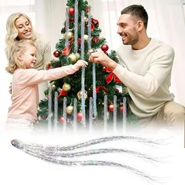 Boao 10000 Strands Iridescent Tinsel Icicles Decorations