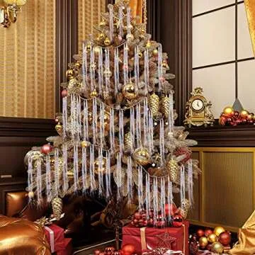 Boao 10000 Strands Iridescent Tinsel Icicles Decorations