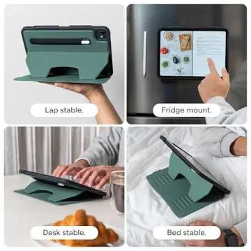 ZUGU Case for iPad Pro 11 (M4) 2024, Slim Protective Cover with Apple Pencil Holder, Auto Wake/Sleep, Multiple Viewing Angles, iPad Pro 11 Inch Case, Sturdy & Durable Phone Cover, Pine