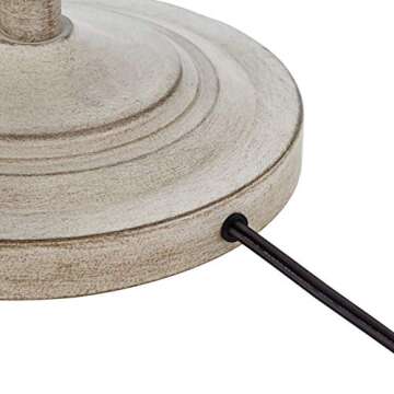 360 Lighting Carter Traditional 3 Piece Table Floor Lamp Set Beige Metal Cream Fabric Tapered Drum Shade Decor for Living Room Bedroom House Bedside Nightstand Home Office Reading Family