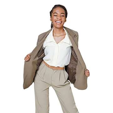 MORELESS 3 Pack Women's Faux Leather Belts for Jeans Dress Pants, Fashion Waist Belts with Double O-...