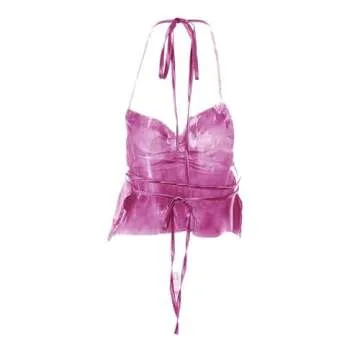 Seyurigaoka Halter Neck Crop Top for Women - Fashionable & Stylish