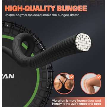BCAN Foldable Mini Trampoline for Fun Home Workouts