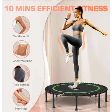 BCAN Foldable Mini Trampoline for Fun Home Workouts