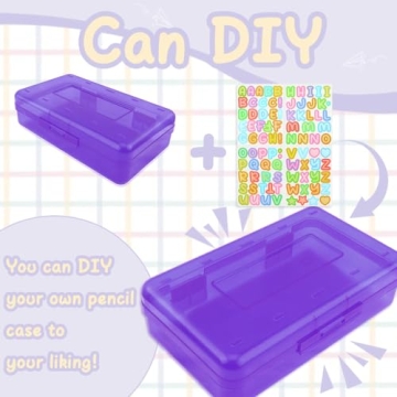 Purple Pencil Case for School and Office Supplies