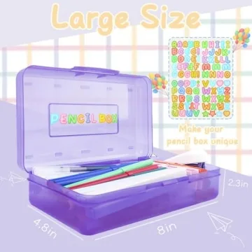 Purple Pencil Case for School and Office Supplies