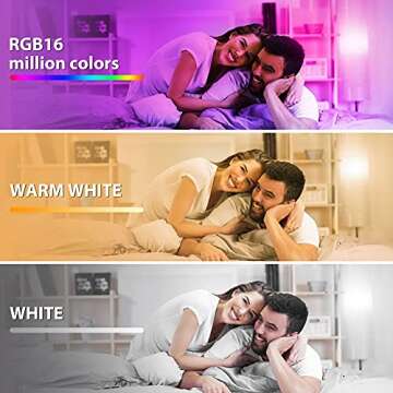 LAPURETE'S Smart Light Bulbs, LED RGBCW Color Changing,85W Equivalent E26 9W WiFi Led Bulb, Compatible with Google Home Amazon Echo Alexa 2.4Ghz WiFi Only, No Hub Required 4 Pack