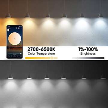 LAPURETE'S Smart Light Bulbs, LED RGBCW Color Changing,85W Equivalent E26 9W WiFi Led Bulb, Compatible with Google Home Amazon Echo Alexa 2.4Ghz WiFi Only, No Hub Required 4 Pack