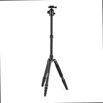 NATIONAL GEOGRAPHIC Travel Photo Tripod Kit with Monopod, Aluminium, 5-Section Legs, Twist Locks, Load up 8kg, Carrying Bag, Ball Head, Quick Release, NGTR002T