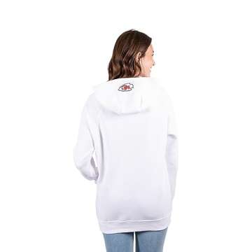Ultra Game NFL Women's Premiere Quality Pullover Hoodie Sweatshirt, Kansas City Chiefs, White 2023, Small