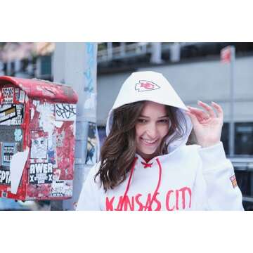 Ultra Game NFL Women's Premiere Quality Pullover Hoodie Sweatshirt, Kansas City Chiefs, White 2023, Small