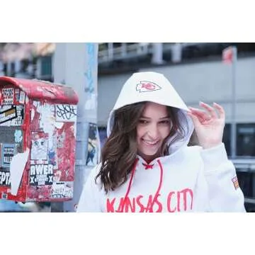 Ultra Game NFL Women's Premiere Quality Pullover Hoodie Sweatshirt, Kansas City Chiefs, White 2023, Small