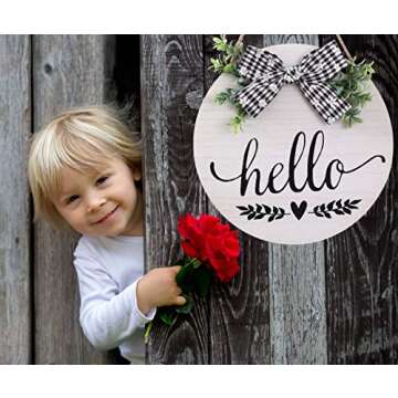 Rustic Welcome Sign for Front Porch and Home Decor