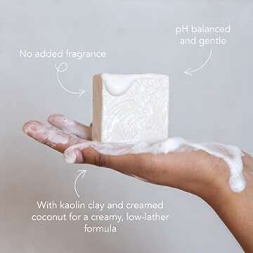 Ethique Unscented Solid Cream Body Cleanser - Body Wash for Dry and Sensitive Skin - Plastic-Free, Vegan, Cruelty-Free, Eco-Friendly, 3.7 oz (Pack of 1)