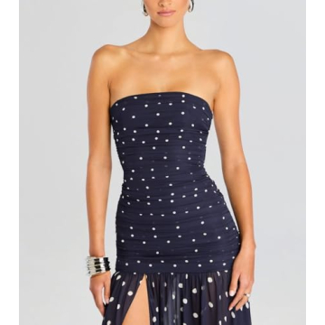 Floral Strapless Maxi Dress for Summer Parties and Beach