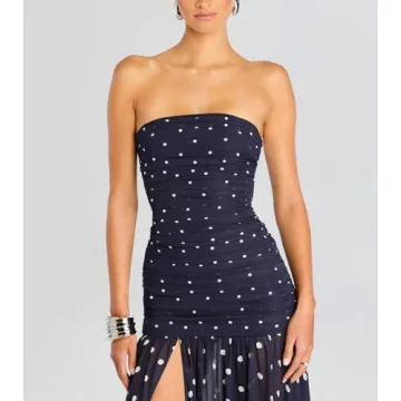 Floral Strapless Maxi Dress for Summer Parties and Beach