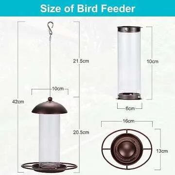 Yardia 2 Pack Metal Wide Bird Feeders - Hanging Outdoor Bird Feeder with 1.6lbs Capacity, Strong Wire Lanyard for Garden Yard Decoration