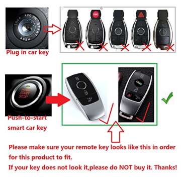 M.JVisun Soft Silicone Rubber Carbon Fiber Texture Cover Car Remote Key Fob Case For Mercedes-Benz 2...