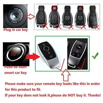 M.JVisun Soft Silicone Rubber Carbon Fiber Texture Cover Car Remote Key Fob Case For Mercedes-Benz 2...