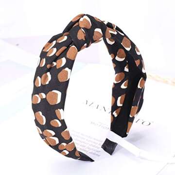 KathShop 1pcs Cute Dots Leopard Print Headband Winter Hairwear Women Top Knot Hairbands Girls Korean Hair Accessories
