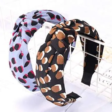 Stylish Dots Leopard Print Headband for All Ages