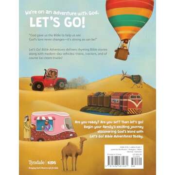 Let's Go! Bible Adventures: Real Bible Stories for Kids Who Love Trains, Tractors, Ice Cream Trucks,...