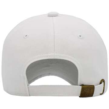 KB-LOW WHT Classic Cotton Dad Hat Adjustable Plain Cap