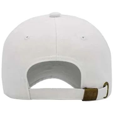 KB-LOW WHT Classic Cotton Dad Hat Adjustable Plain Cap