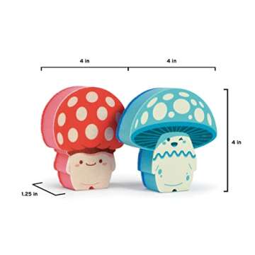 Genuine Fred Fun Guys, Mushroom Kitchen Sponges, Set of 2, Multicolored