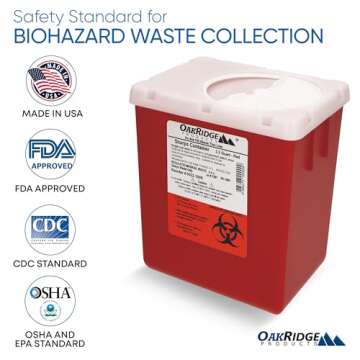 Oakridge 2.2 Quart Sharps Container with Rotating Lid