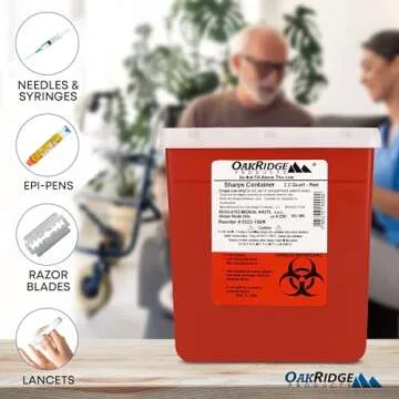 Oakridge 2.2 Quart Sharps Container with Rotating Lid