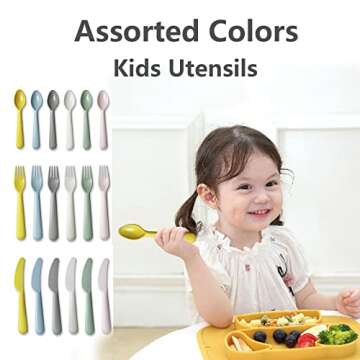 Colorful 18Pcs Toddler Utensils Set - Safe & Durable Kids Cutlery