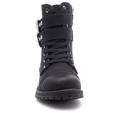 Mid-Calf Combat Booties for Women - Herstyle Florence2