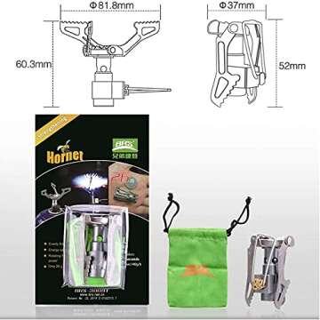 BRS -3000T Backpacking Stove Camping Portable Propane Butane Stove Mini Stove for Outdoor Travel Mountaineering Cooking (2pcs)