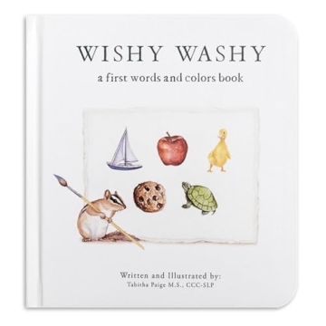 Wishy Washy Board Book for Babies - First Words & Colors