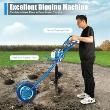 HENHAIY 63CC Post Hole Digger for Easy Gardening Tasks